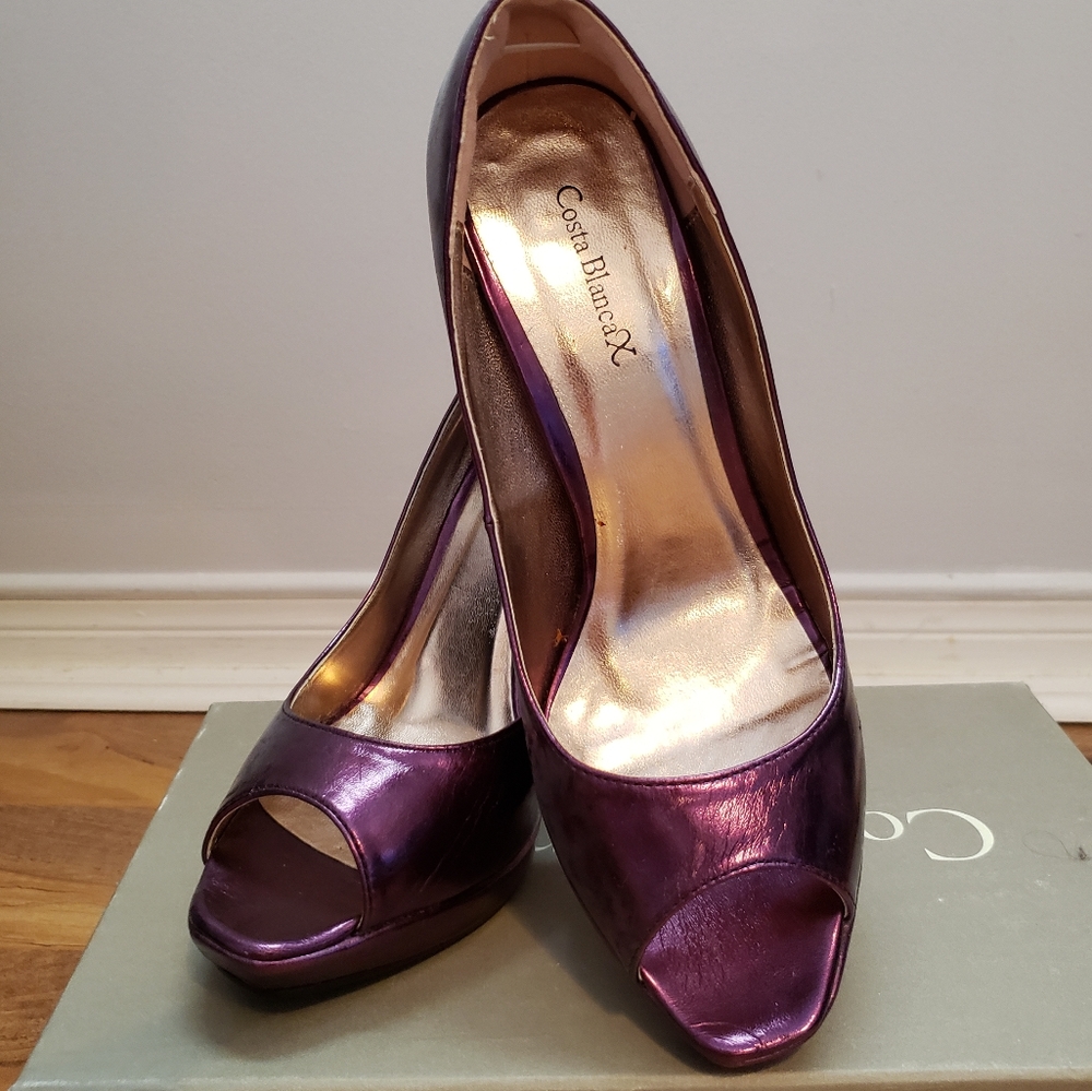 Costa Blanca Size 8 Open Toe High Heels